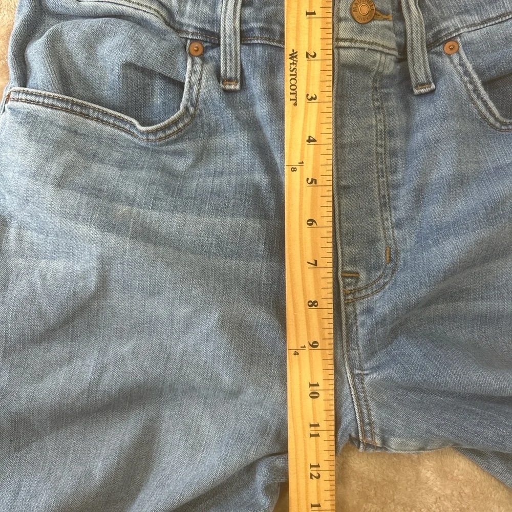 Madewell Light Wash Jeans Size 28 Faux Fly Elastic Waist Comfort Denim pull on